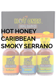 Hot Ones BBQ Trio Pack (Hot Honey / Caribbean / Smoked Serrano) P7