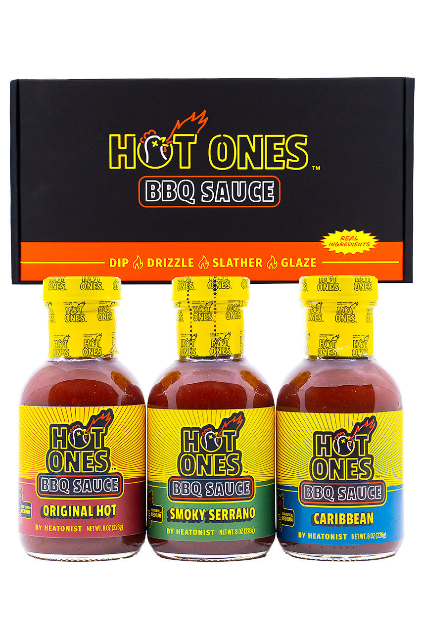 Hot Ones BBQ Trio Pack (Original / Smoked Serrano / Caribbean) P4