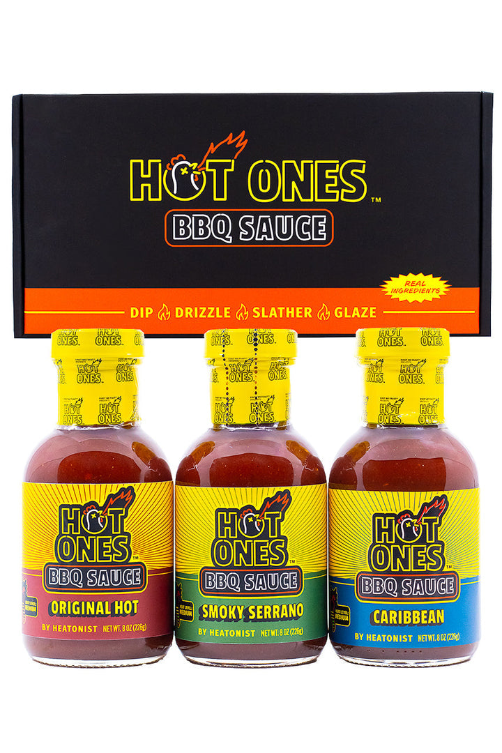 Hot Ones BBQ Trio Pack (Original / Smoked Serrano / Caribbean) P4